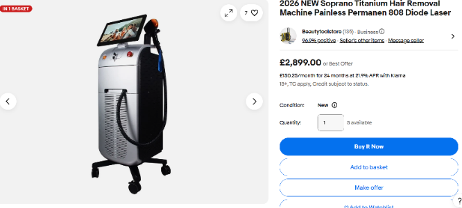 Counterfeit Soprano laser available on eBay for under £3,000 — a fraction of the cost of an authentic device